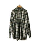 ステューシー STUSSY ヴィンテージ チェックシャツ 王冠タグ 白タグ 長袖 M グリーン