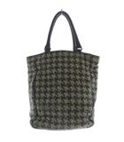 ボッテガヴェネタ BOTTEGA VENETA イントレチャート 千鳥格子柄 トートバッグ ハンド バイカラー 黒 ブラック アイボリー 222347 /BB ■OH ▲H