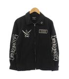 × NEIGHBORHOOD コットンジャケット ジップアップ ロゴ S 黒 TSSTN-JK-M01 /BM