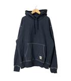 Contrast Stitch Label Pullover Hoodie パーカー フーディ M ネイビー 118459