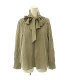 ボールジー BALLSEY トゥモローランド 26SS ジュエルコットン ワイドボウタイブラウス シャツ プルオーバー キーネック 36 グレージュ11-01-62-01101 /CX ■OS
