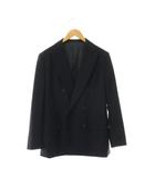 プラダ PRADA ピークドラペルダブルブレストジャケット テーラード 総裏地 モヘヤ混 50R ネイビー A8051 /DO ■OS ■SH