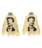 エムエムシックス メゾンマルジェラ MM6 Maison Margiela リバースデザイン タートルネック セーター ニット リバーシブル XS アイボリー ブラック S62GP0049 /CX ■OS