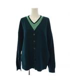 エンフォルド ENFOLD 26SS TWO-WAY PULLOVER ニット セーター 長袖 Vネック 38 グリーン 黄緑 300JS270-0261 /BM35