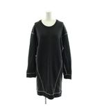 エムエムシックス メゾンマルジェラ MM6 Maison Margiela スウェットワンピース ひざ丈 長袖 M 黒 ブラック S52CT0299 /AN48