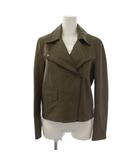 セオリー Theory 22AW LUXE LEATHER MOTO JKT ライダースジャケット ジップアップ レザー S ベージュ 01-2360805 /BM