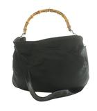 グッチ GUCCI バンブーハンドル 2WAYバッグ ハンド ショルダー レザー 黒 ブラック /SS ■OS ■OH