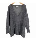 アドーア ADORE リネン100% ニット セーター 長袖 紺 ネイビー 38 M相当