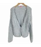 ケイトスペード KATE SPADE カーディガン ニット 長袖 ロゴ 青 ブルー M 130-140cm