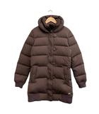 ダウンジャケットコート ダブルジップ ダークブラウン サイズL