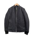 ジャケット ブルゾン ダブルジップ リブ編み チャコールグレー サイズ2 M相当