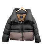 ダブルスタンダードクロージング ダブスタ DOUBLE STANDARD CLOTHING ハイネック ダウンジャケット ショート丈 ツートン ブラック ブラウン系 サイズF