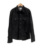 レザーシャツジャケット スウェード ウエスタン 裏地 ブラック サイズM