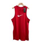 ナイキ NIKE タグ付きタンクトップ ロゴプリント メッシュ生地 レッド サイズXL