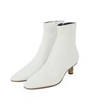 エムエムシックス メゾンマルジェラ MM6 Maison Margiela ヒールブーツ サイドジップ ステッチデザイン38 白 ホワイト S59WU0179 国内正規