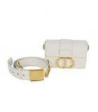 ディオール Dior 30 モンテーニュ ショルダーバッグ 白 ホワイト