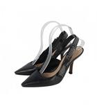 クリスチャンディオール Christian Dior J`ADIOR スリング バック パンプス 靴 37 1/2 ブラック 黒