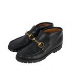 グッチ GUCCI ヴィンテージ ホースビット モカシンシューズ 靴 5 1/2 ブラック 黒 104  0088