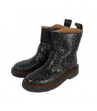 マルタンマルジェラ Martin Margiela パイソンレザー エンジニアブーツ 37 黒 ブラック