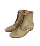14AW ハラコ レースアップブーツ 42 ベージュ S57WU0236