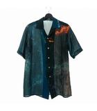 22SS Open collar half sleeve IWAMOTO blouse 総柄 オープンカラーシャツ 半袖 3 ブルー 青 22SS-B-BL08