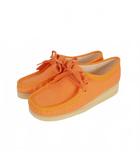 クラークス clarks Wallabee ワラビー テキスタイル UK4 37 オレンジ