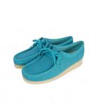 クラークス clarks Wallabee ワラビー テキスタイル UK5 38 Teal ブルー ターコイズ