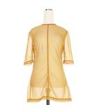 マメクロゴウチ  Mame Kurogouchi 23SS マーブルプリント シアーカットソー トップス 半袖 3 ブラウン 茶 MM23SS-JS021