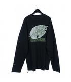 オーエーエムシー OAMC ピースメーカー リーフプリント ポケット Tシャツ カットソー 長袖 L 黒 ブラック PCM1OT04QJE002099