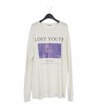 ディスカバード DISCOVERED コットンTシャツ カットソー ロング丈 プリント 長袖 F フリーサイズ ホワイト 白 DC-AW19-MCU-03