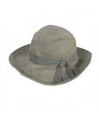 キジマタカユキ KIJIMATAKAYUKI リボン ペーパークロスハット 帽子 1 グレー EW-201006