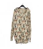 ジョンガリアーノ JOHN GALLIANO ナポレオン ニット パーカー 長袖 総柄  XL ベージュ 0072395