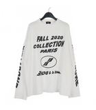 ウェルダン WE11DONE プリント 長袖Tシャツ ロンT M ホワイト 白