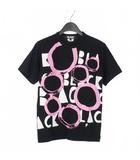 ブラックコムデギャルソン BLACK COMME des GARCONS 23SS グラフィック プリント Tシャツ カットソー 半袖 S 黒 ブラック 1K-T503