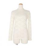 レイビームス Ray Beams レース シアー カットソー トップス 白 ホワイト