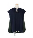 アンスリード UN3D. 切替 ノースリーブトップス カットソー 38 紺 ネイビー 522432700301