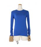 ゴム gomme 袖ボアカットソー Tシャツ 長袖 M 青 ブルー