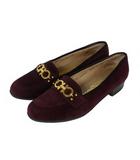 サルヴァトーレフェラガモ Salvatore Ferragamo ガンチーニ スエードレザー ローファー パンプス 5D ボルドー