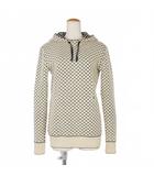 セリーヌ CELINE フィービー期 トリオンフ刺繍 ニットパーカー マカダム 総柄 XS アイボリー