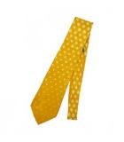 ヴェルサーチ ヴェルサーチェ VERSACE 総柄ネクタイ ドット柄 フラワー 橙 オレンジ