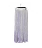 エムエムシックス メゾンマルジェラ MM6 Maison Margiela 22SS ストライプ ニットプリーツパンツ スラックス S ホワイト パープル 白 紫 S52KA0354 国内正規