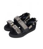 メタルスニーカー サンダル 36 黒 ブラック