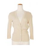 マックスマーラ ウィークエンドライン MAX MARA WEEKEND LINE リネン シルク カーディガン 七分袖 S ベージュ