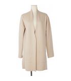 ストラネス STRENESSE ニットカーディガン ノーカラー ロング丈 38 ベージュ