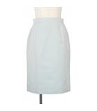 クレージュ courreges スカート ペンシル タック入り ミドル丈 水色 ライトブルー ECHGA-15160