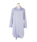  36quatre-neuf シャツ ワンピース 開襟 長袖 M 青 ブルー 30353610004