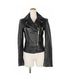 バレンシアガ BALENCIAGA 2016 レザージャケット ライダース クロップド ロングスリーブ 34 黒 ブラック 374490 国内正規