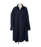 バレンシアガ BALENCIAGA 21SS オーバーサイズ シャツ ワンピース 開襟 36 紺 ネイビー 658817