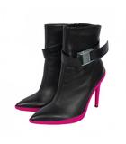 オフホワイト OFF WHITE ヒール サイドジップ アンクル ブーツ 36 黒