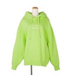 アクネ ストゥディオズ Acne Studios ブロークンロゴ プルオーバー パーカー フーディ XS 緑 ライムグリーン FN-WN-SWEA000050
